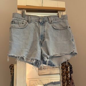 Levi's Blue Jean Shorts Distressed Cut-Off Style